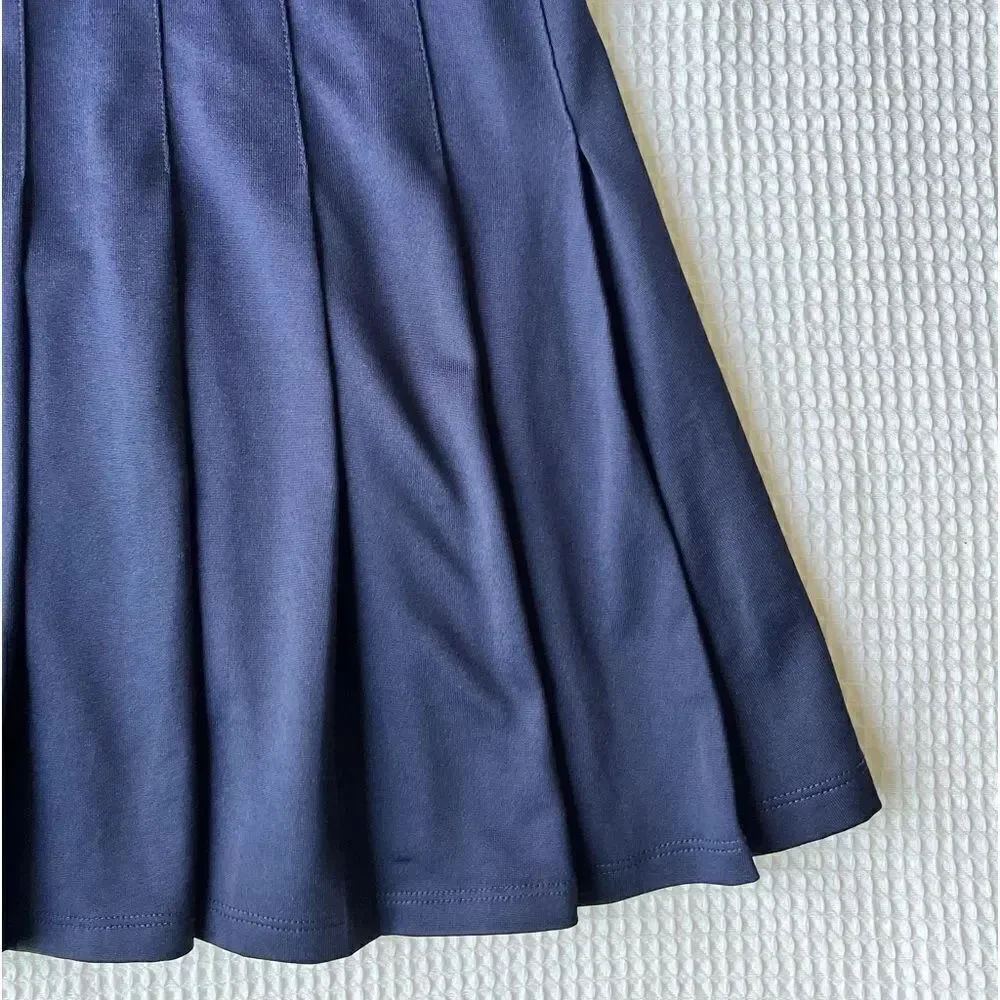 PINK Victoria's Secret Pleated Plain A-line Navy Blue Tennis Mini Skirt XS